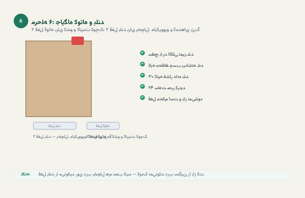 مرحله ۶ - قفل کوتاه و بلند
